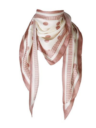 Satijnen driehoeksjaaltje met polkadot print