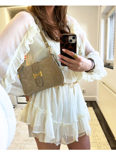 Nola suède schoudertas