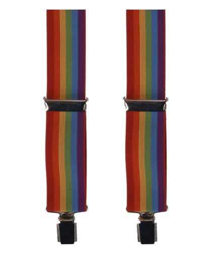 Bretels met regenboog print