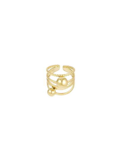 Gelaagde ring in goud