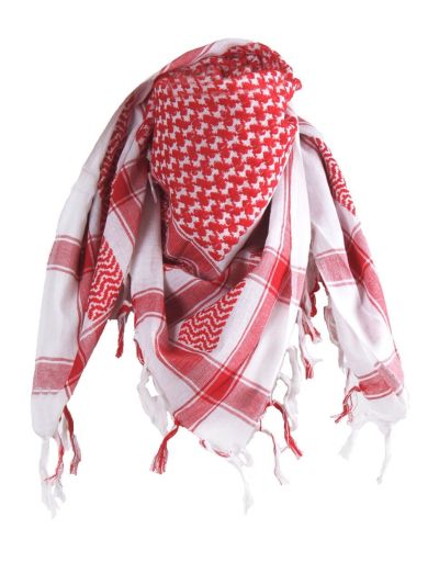 PLO/ Arafat sjaal in wit en rood