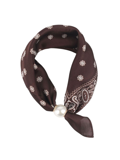 Bandana sjaaltje met parel sluiting