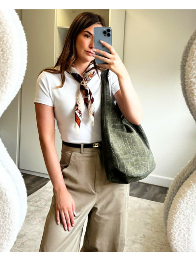 Suède croco shopper