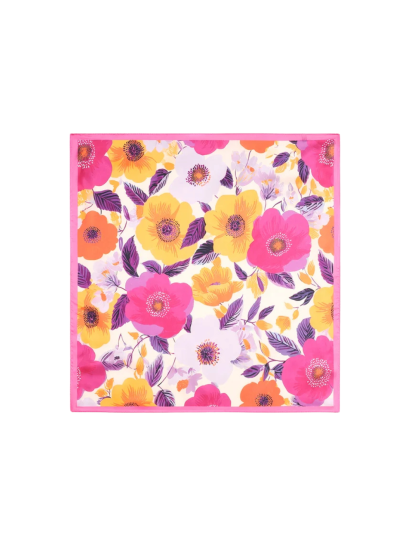 Satijn sjaaltje met tropical print