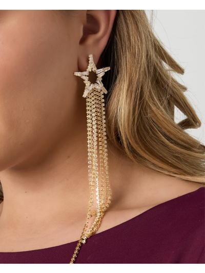 Strass oorbellen met sterren