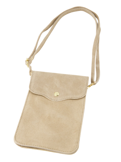 Beige suède telefoontasje