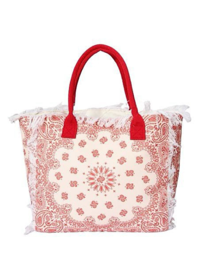 Shopper tas met bandana print