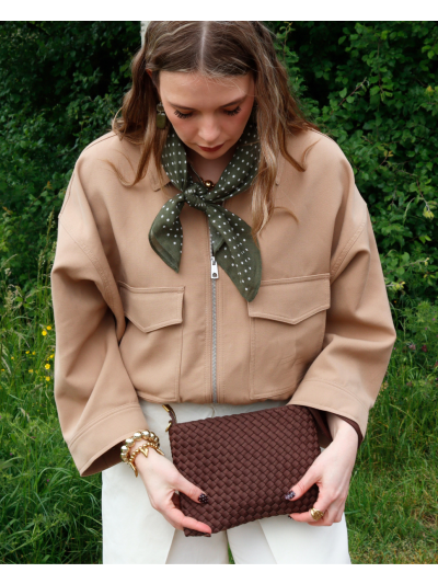 Zila gevlochten clutch