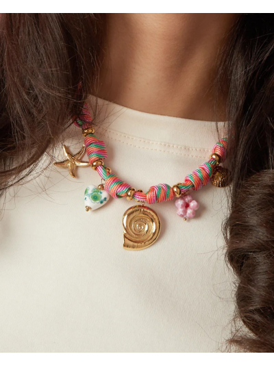 Touwketting met bedels