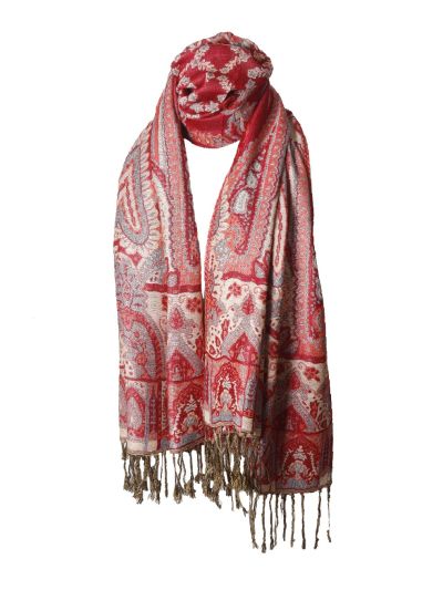 Vera pashmina sjaal met ornamentpatroon