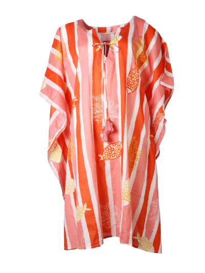 Kaftan met vissenprint