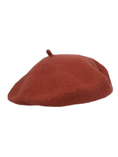 Wollen roest-oranje baret