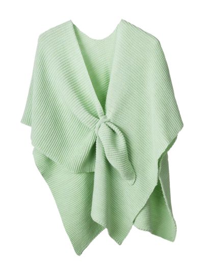 Alpaca-blend in saliegroen omslagdoek met lus