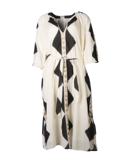 Katoenen jurk met ikat print