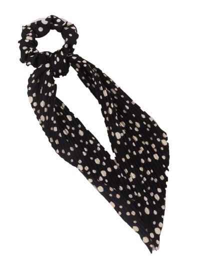 Scrunchie met geplisseerde lint