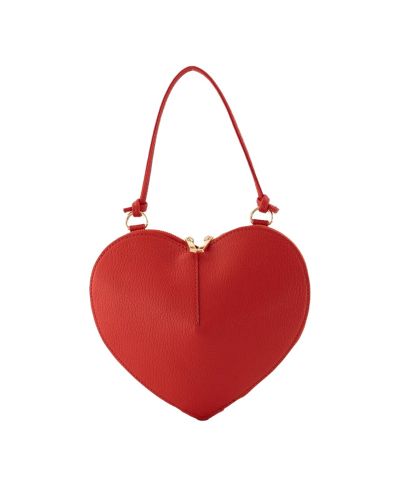 Abby hartvormige grain lederen crossbodytas 