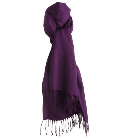 Aubergine kleurige pashmina sjaal
