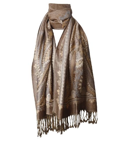 Layla pashmina sjaal met paisley motief