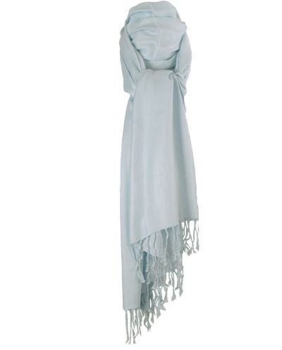 Lichtblauwe pashmina sjaal