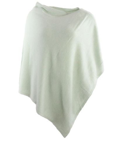 Kasjmier-blend poncho met kleurverloop in bleekgroen