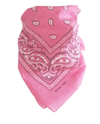 Boerenzakdoek / bandana in lichtroze