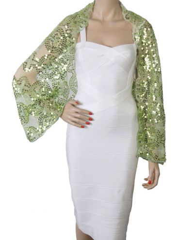 Lime groene tule bolero-stola