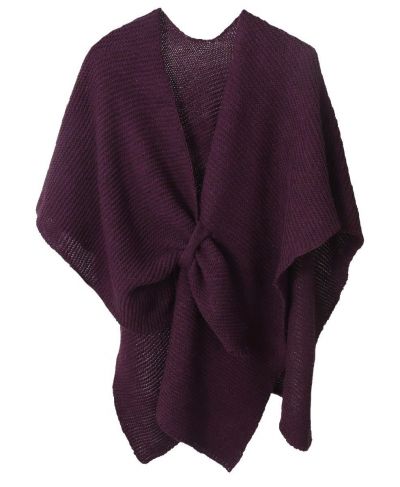 Alpaca-blend in bordeauxrood omslagdoek met lus