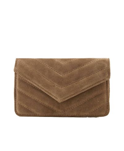 Louise suède clutch/crossbody tas