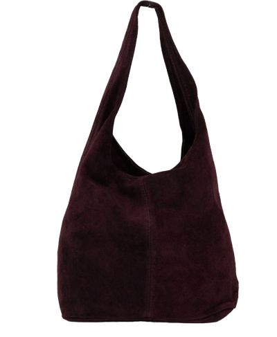 Burgundy rode shopper met rits