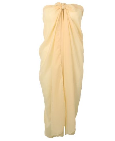 Champagne kleurige crêpe voile pareo