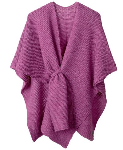 Alpaca-blend omslagdoek in cyclaam-roze met lus