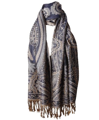 Lieke pashmina sjaal met ornamentpatroon