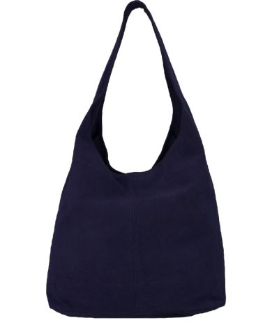 Donkerblauwe shopper met rits