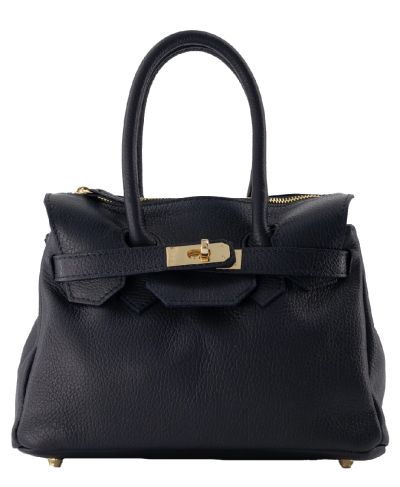 Yara lederen handtas –Donkerblauw