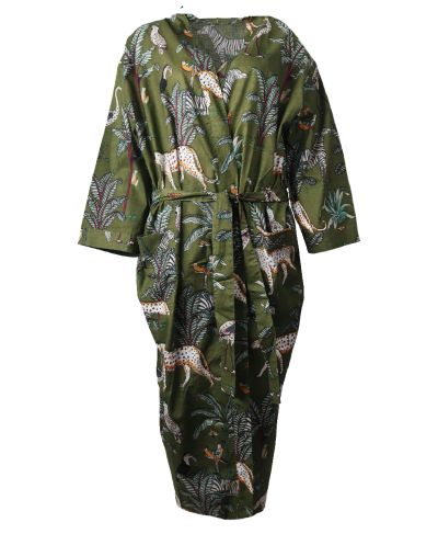 Kimono met tropische dierenprint