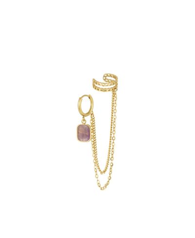 Oorbel met ear cuff