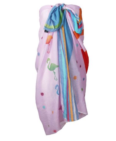 Elin sarong met flamingo print