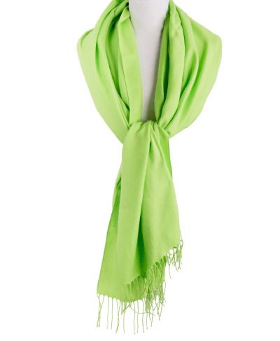 Effen limegroene pashmina sjaal