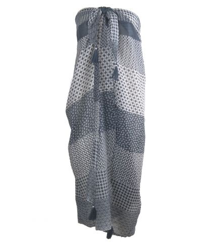 Donkergrijze pareo met diverse prints