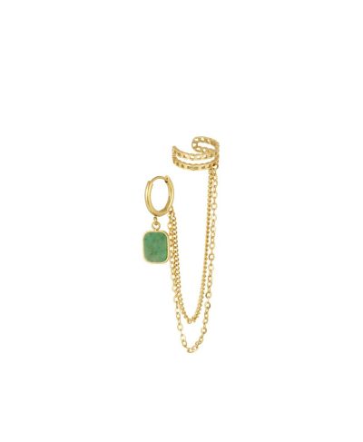 Oorbel met ear cuff