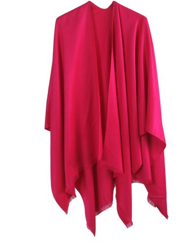 Effen omslagdoek in hardroze