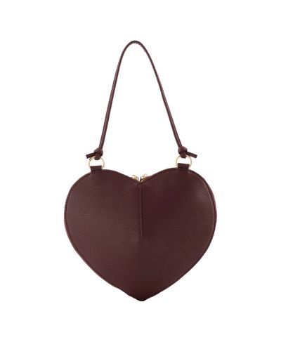 Abby hartvormige grain lederen crossbodytas 