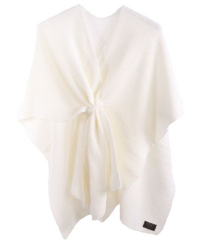 Alpaca-blend omslagdoek in ivoor met lus