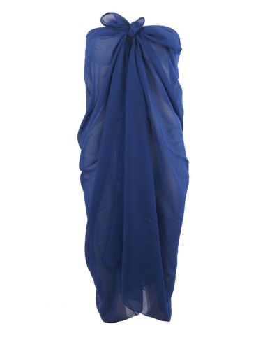 Jeansblauwe crêpe voile pareo
