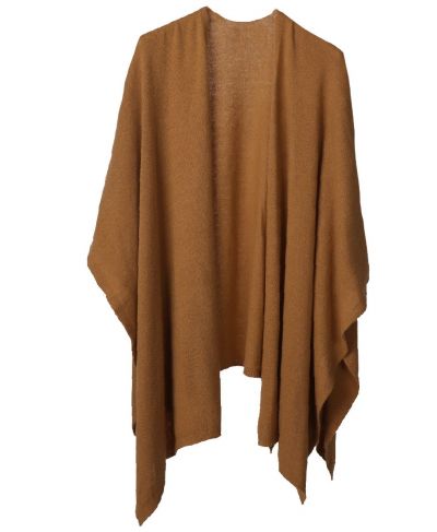 Kasjmier-blend omslagdoek in camel