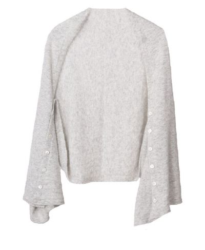 Bolero / poncho van kasjmier blend in lichtgrijs