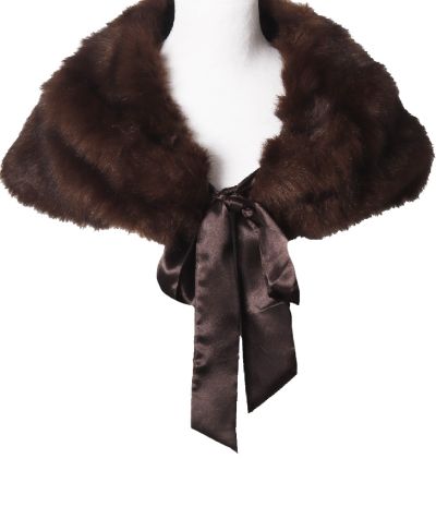 Kastanjebruine gemêleerde bontstola 