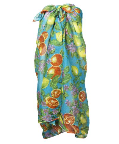 Katoenen sarong met sinaasappelprint