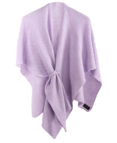 Alpaca-blend omslagdoek in lila met lus