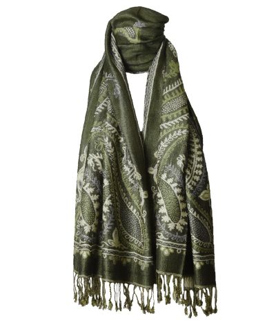 Layla pashmina sjaal met paisley motief